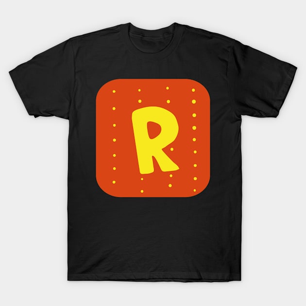 Letter  R - Colorful Square Alphabet Letters T-Shirt by giftideas